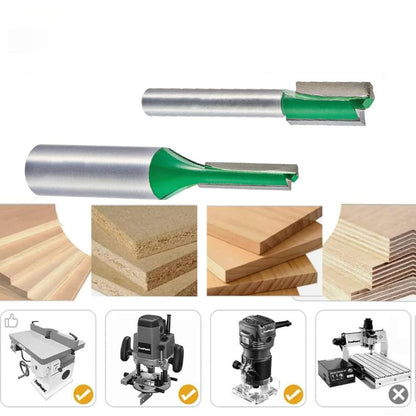 Straight Router Bit 1/2 and 1/4 Inch Shank Steel Milling Cutter for Woodworking Engraving and Trimming