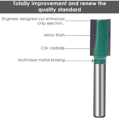20 PCS 1/4”  Professional Carbide Milling Cutter Router Bits Set