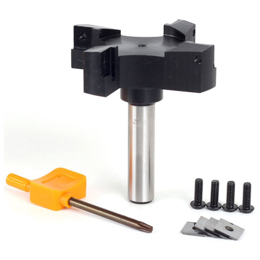 Insert Cutter Spoilboard 3" Diameter 4 Cutter 1/2" Shank Router Bit