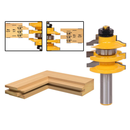 Ogee Stacked Rail and Stile 1/2" Shank Router Bit