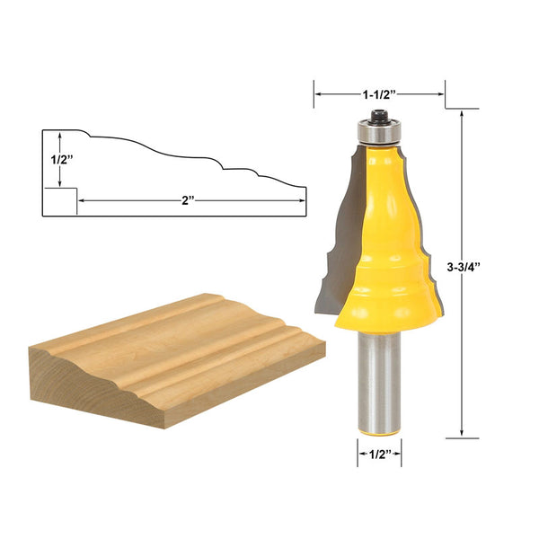 Membrane Door Bit Router Design Door & Window Casing 1/2