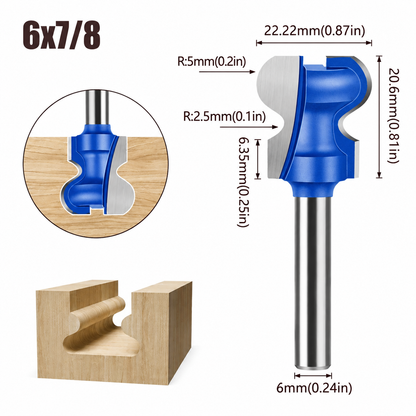 6mm Shank Professional Alloy Finger Pull Router Bit For Grooving And Joinery