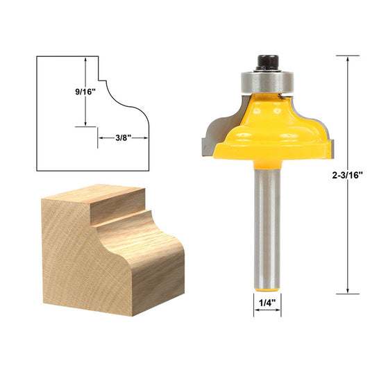 Ogee Fillet Edging and Molding Medium 1/4" Shank Router Bit