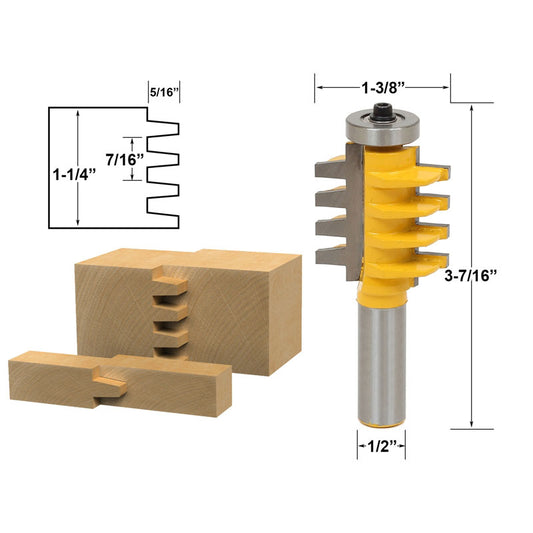 Reversible Finger Joint Glue Joint 1/2" Shank Router Bit