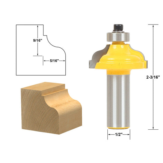 Ogee Fillet Edging and Molding Medium 1/2" Shank Router Bit