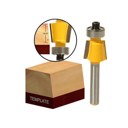 7° Bevel Trim Router Bit 1/4" Shank with Glue Well