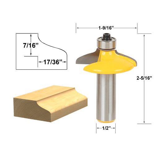 Ogee Cabinet Door Edge Router Bits Euro Style 1/2-Inch Shank ...
