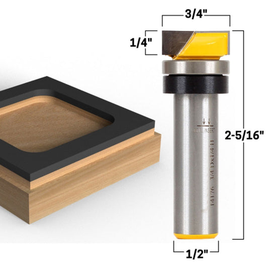 3/4" Diameter Flush Trim Template 1/2" Shank Router Bit