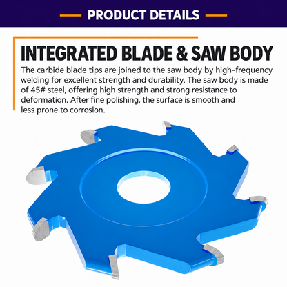 U/V-Shaped Grooving Blades for Aluminum Composite Panels, 6-Tooth Carbide Cutters for 90° Forming