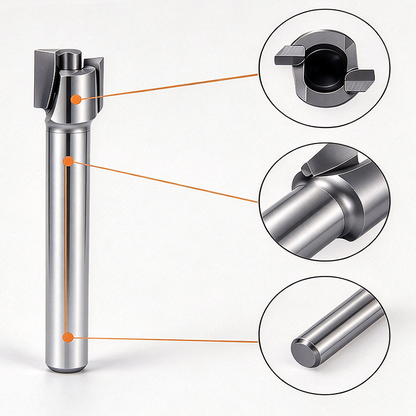 8mm Shank Double Flute Carbide Straight Router Bits Grooving Cutter for Woodworking, 1PC/2PCS Set