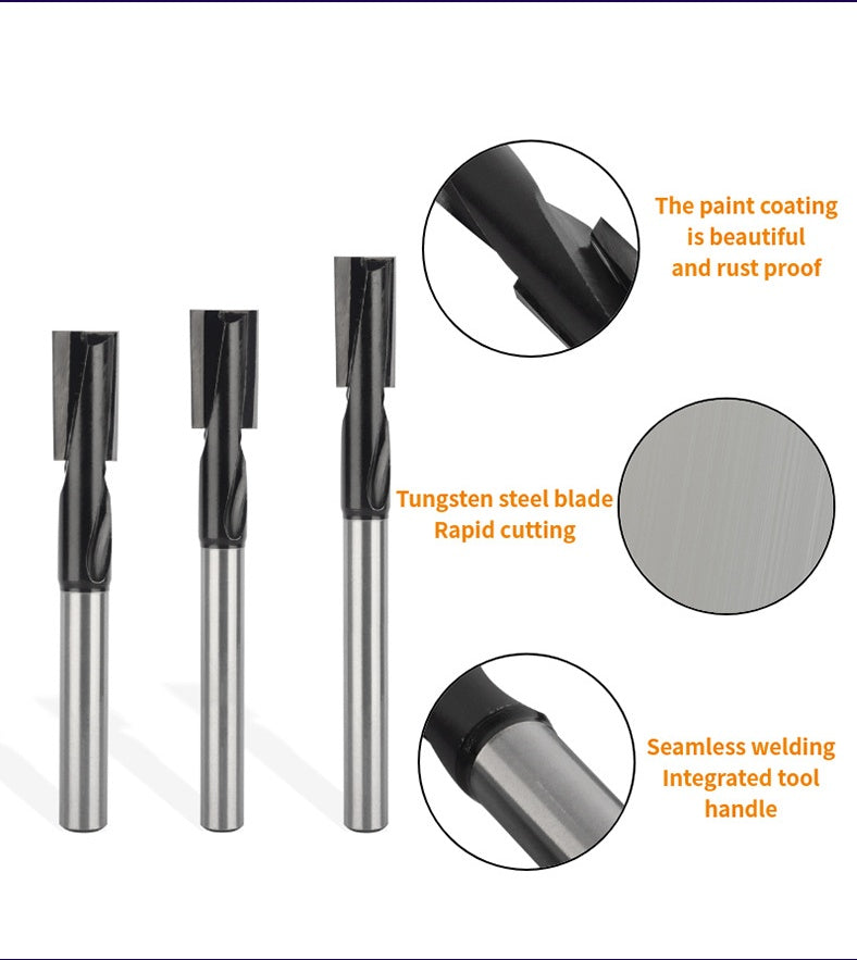 160mm 1/2" Shank Lengthened Cleaning Bottom Spiral Router Bit for Engraving