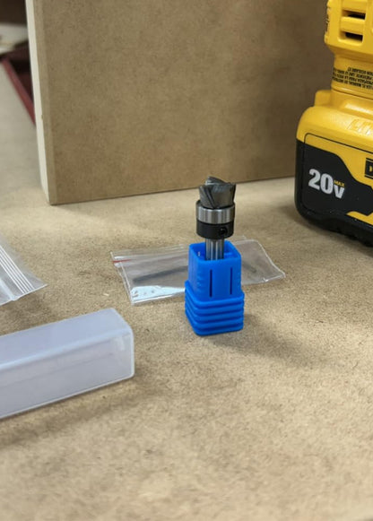 1PCS Spiral Flush Trim Router Bit Set, 1/2" Dia, 1/4" Shank, 3-Flute Down Cut Bits for Trimming, Dado & Bottom Cleaning