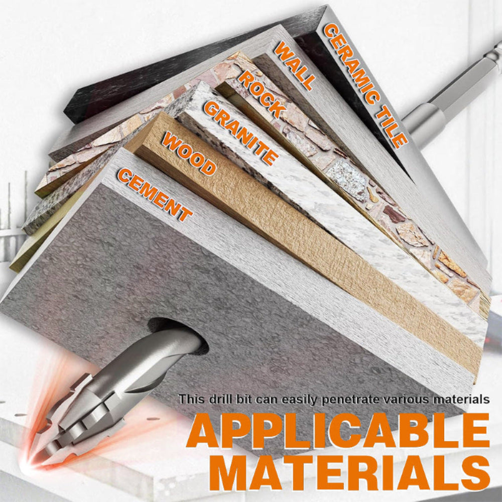 Upgraded 6 Inch (152mm) Masonry Drill Bit Collection Tungsten Carbide Serrated Bits for Concrete Tile Brick and More