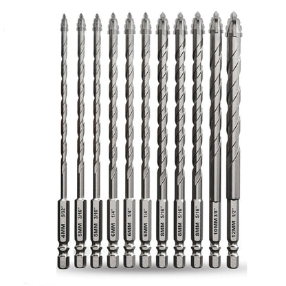 Upgraded 6 Inch (152mm) Masonry Drill Bit Collection Tungsten Carbide Serrated Bits for Concrete Tile Brick and More