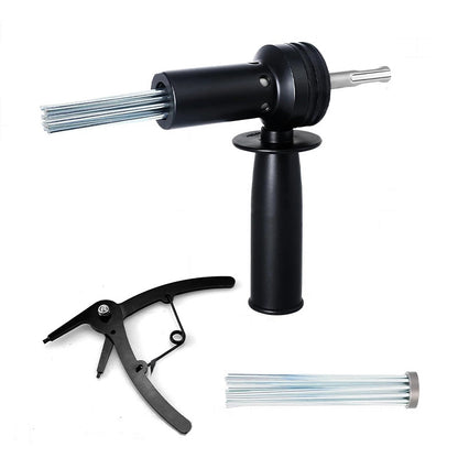 SDS Plus Needle Scaler Attachment for Rotary Hammer Drill, 18-Prong Rust & Paint Removal Tool, Concrete Scabbling & Weld Cleaning