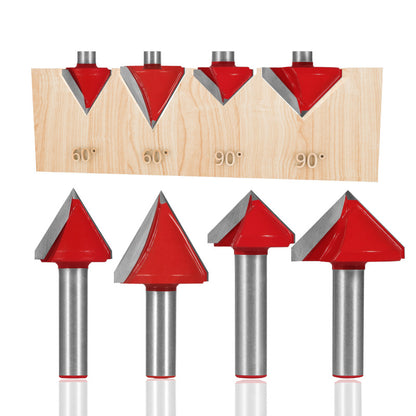 8mm Shank 32mm Blade V-Shaped Wood Router Bits, 3D CNC Engraving, Carving and Milling Cutter For Projects