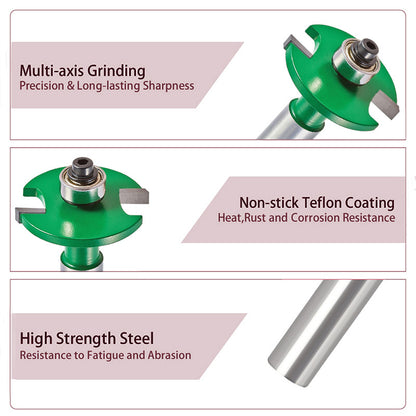 Bearing Guided Biscuit Jointer Router Bit, Carbide Tipped, 5/32 Inch Cut Length
