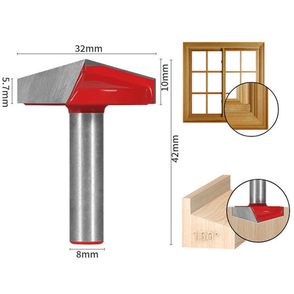 8mm Shank 32mm Blade V-Shaped Wood Router Bits, 3D CNC Engraving, Carving and Milling Cutter For Projects
