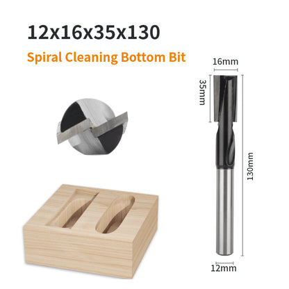 12mm Shank Lengthened Cleaning Bottom Router Bit Spiral Engraving Machine