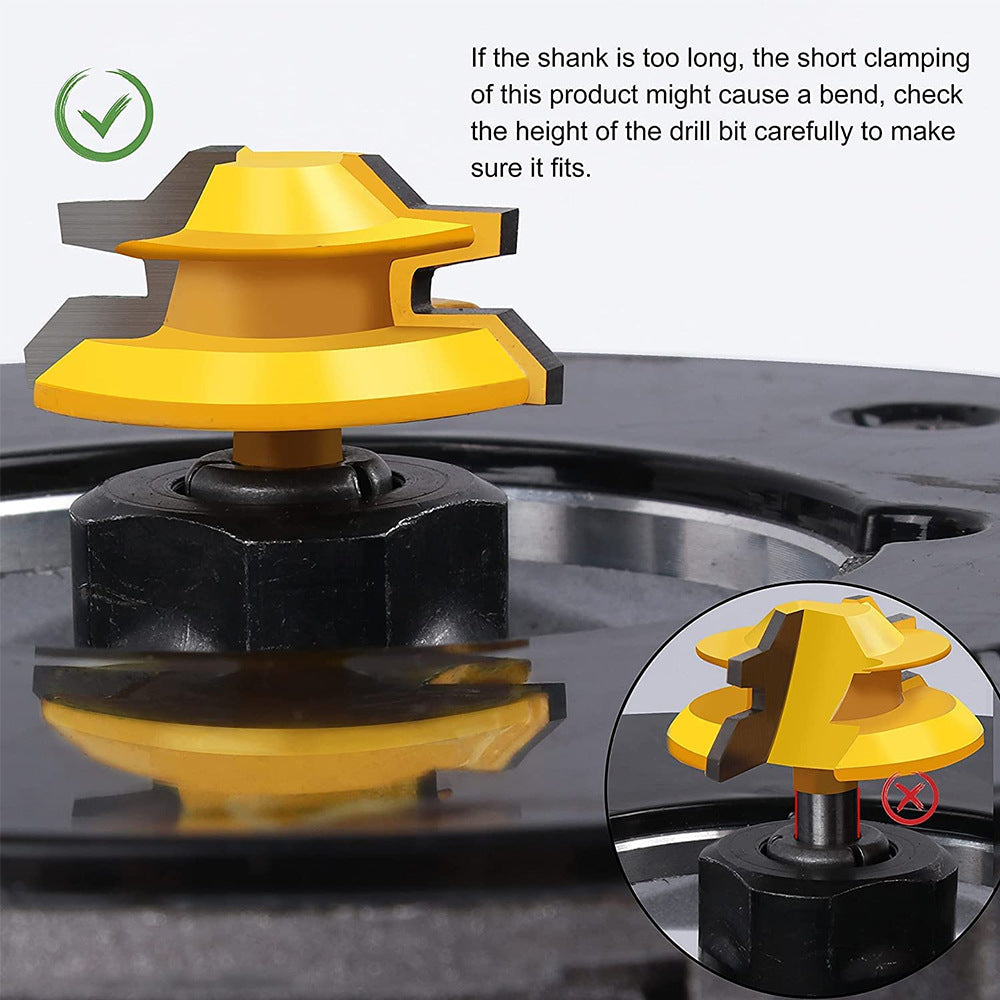 1PC or 3PCS 1/2" Shank 45° Lock Miter Router Bit Tungsten Carbide Woodworking Milling Cutter