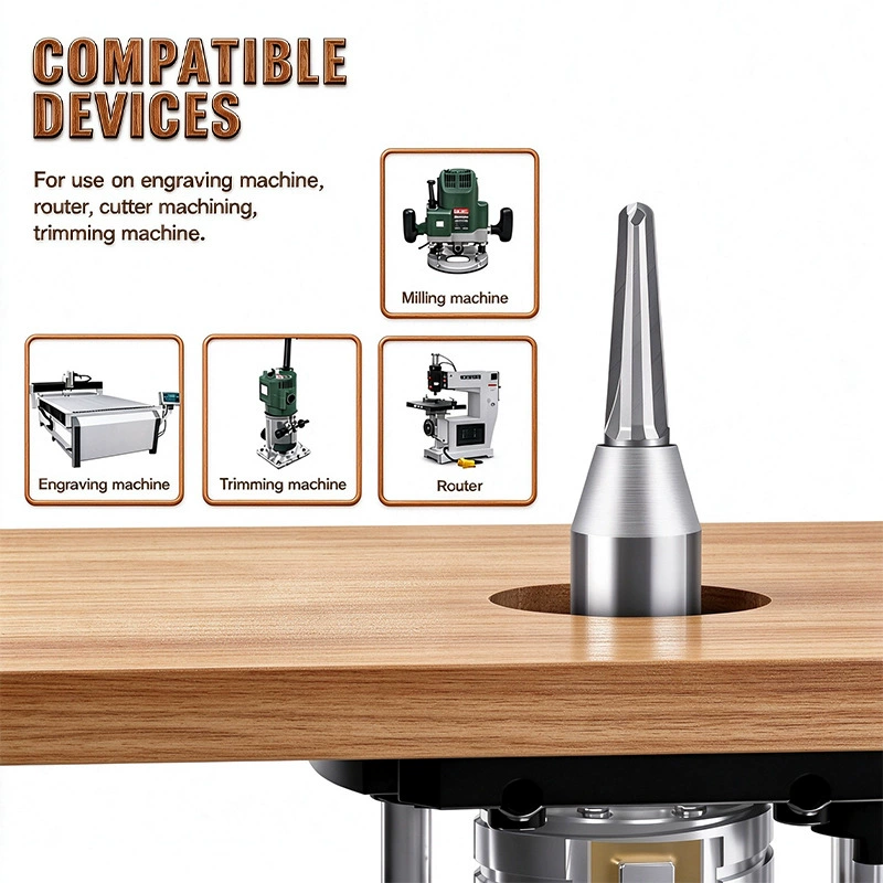 2PCS Arc Bending Router Bit Set, 1/2" Shank Grooving & Forming Cutter for Woodworking