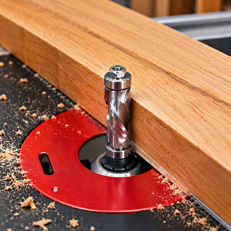 Double Bearing Spiral Flush Trim Router Bit, 1/4" Shank, 1/2" Cutting Diameter Compression Cutter for Woodworking