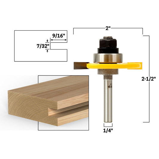 7/32" Slotting Cutter 1/4" Shank Router Bit
