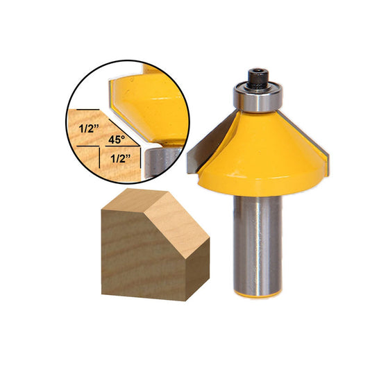 45° Chamfer/Bevel Edging Large 1/2" Shank Router Bit
