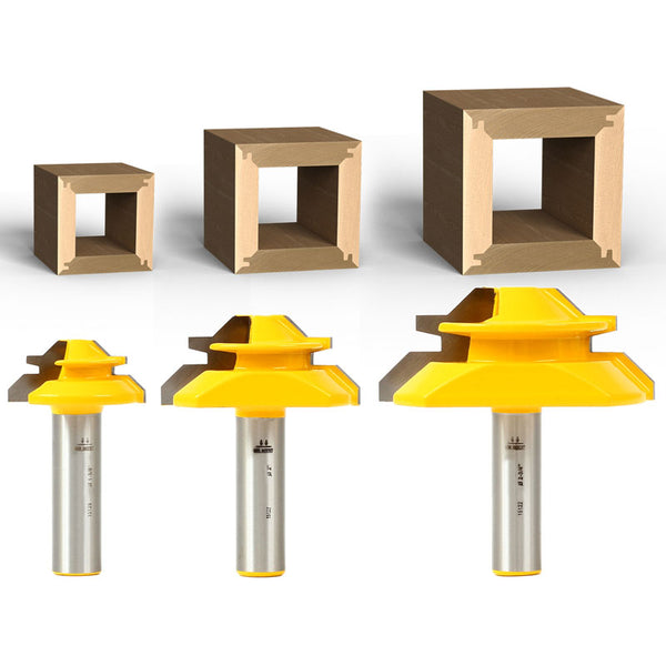 45 Degree Lock Miter Router Bit Set 1/2