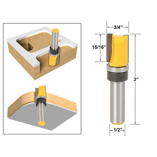 Pattern/Template Trim 15/16"H X 3/4"W 1/2" Shank Router Bit