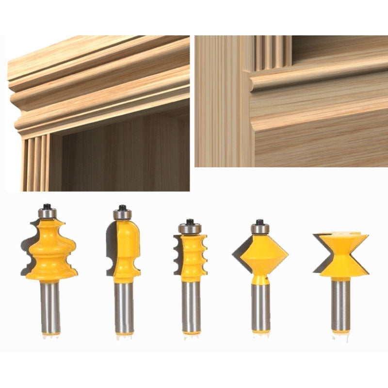 5 PCS DIY Bookshelf Molding & Edge Banding Router Bit Set – RouterBit Mall
