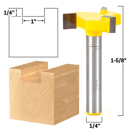 Slot Cutter 1/4" x 1 3 Flute 1/4" Shank Router Bit