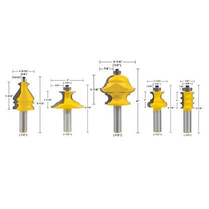 5 Mm Router Bit 5 Bit Specialty Molding Router Bit Set – RouterBit Mall