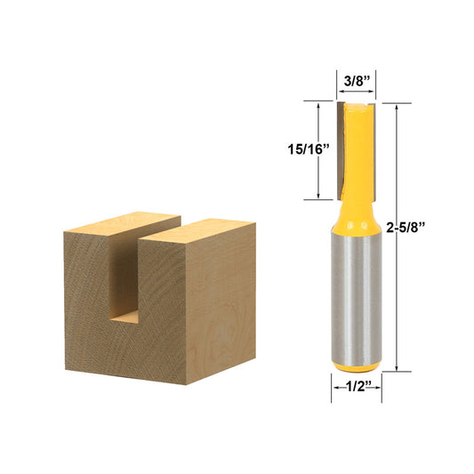 Straight/Dado 3/8"W x 3/4"H 1/2" Shank Router Bit
