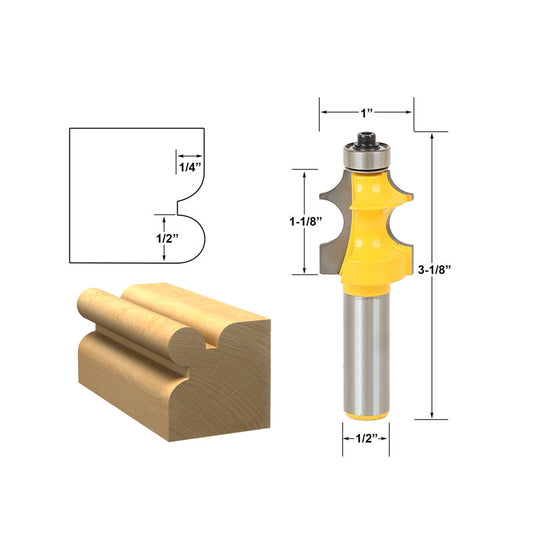 1/4" Radius Corner Bead/Beading 1/2" Shank Router Bit