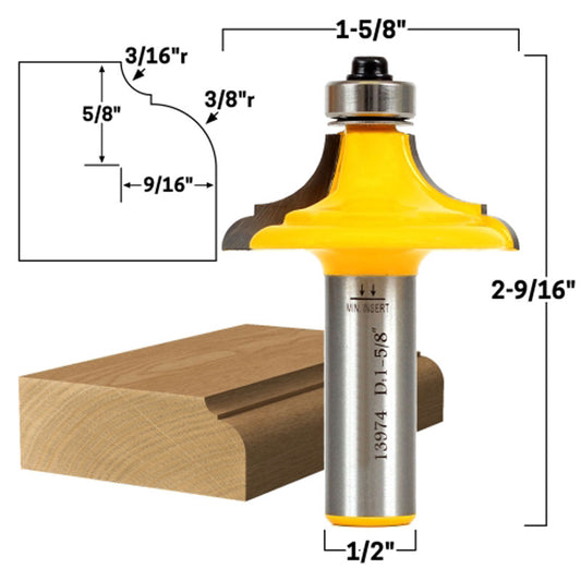 5/8" Classical Ogee Edge Forming 1/2" Shank Router Bit